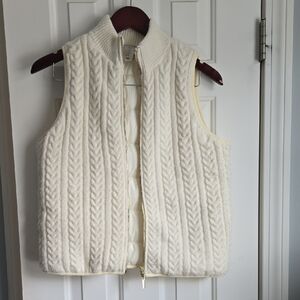 Joie Ivory Cable Knit Sweater Vest